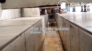 The girl excreted profusely in the toilet 60