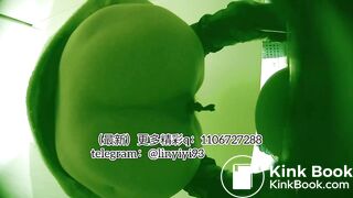 The girl excreted profusely in the toilet 64