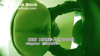 The girl excreted profusely in the toilet 64