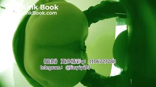 The girl excreted profusely in the toilet 64