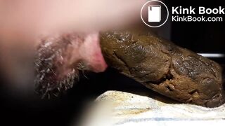 Scéance scato intense, déféquer, déguster, masturbation, éjaculation, réintroduction