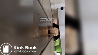 The girl excreted profusely in the toilet 68