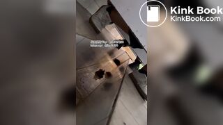 The girl excreted profusely in the toilet 68