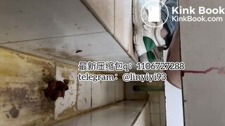 The girl excreted profusely in the toilet 69