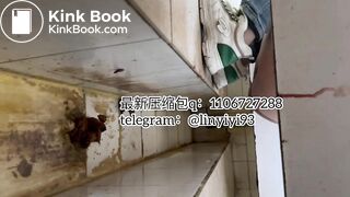 The girl excreted profusely in the toilet 69