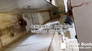 The girl excreted profusely in the toilet 69