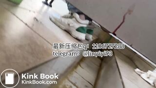 The girl excreted profusely in the toilet 69