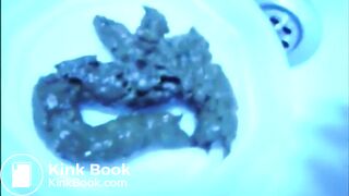 Hot butt milf shit and piss on a plate