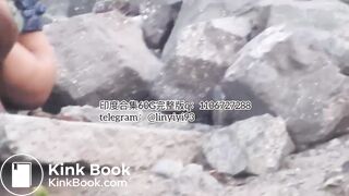 The girl excreted profusely in the toilet 69