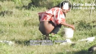 The girl excreted profusely in the toilet 71