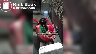 The girl excreted profusely in the toilet 80