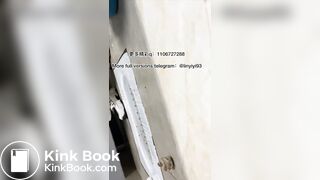 The girl excreted profusely in the toilet 84