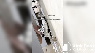 The girl excreted profusely in the toilet 84