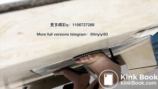 The girl excreted profusely in the toilet 85