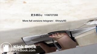 The girl excreted profusely in the toilet 85