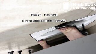 The girl excreted profusely in the toilet 85