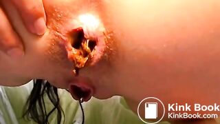 close up wet poop