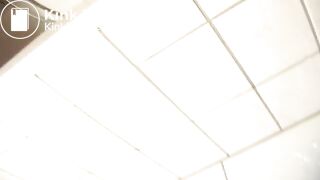 sexy skinny girl shits on bathroom follor