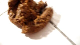 sexy skinny girl shits on bathroom follor