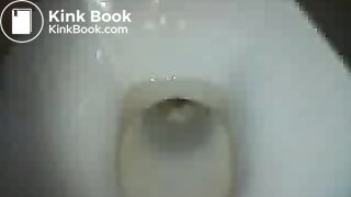 girl has shit in the toilet