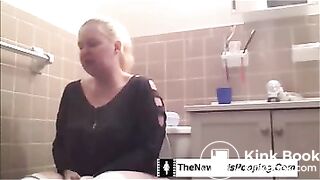 chubby chick on toilet