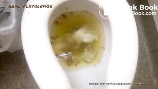 girl diarrhea on the toilet