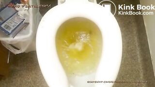 girl diarrhea on the toilet