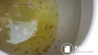girl diarrhea on the toilet