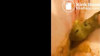 Sexually Frustrated Teen Plays With Her Poop