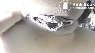 Japanese girl pooping underwater
