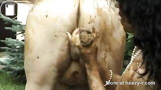 Outdoors BBW Scat Bottle Fuck