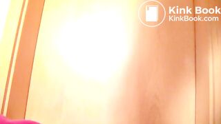 sexy skinny girl bends over and takes massive shit