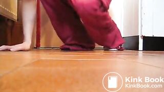 girl in socks poop