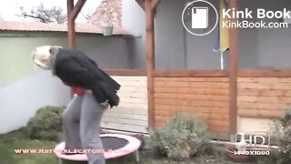 NSG blond very hot shiting trampoline