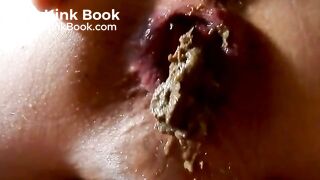 Pooping while masturbating with a beer can