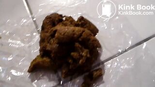 sexy skinny girl shits on floor again