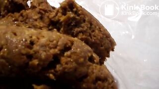 sexy skinny girl shits on floor again