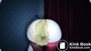 Beauty Betty Shitting Red Pantyhose