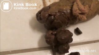 Releasing huge turd on tiled floor