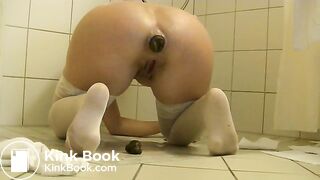 hard poop in shower