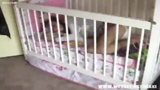 Nikki makes a stinky and has daddy change her dirty diaper