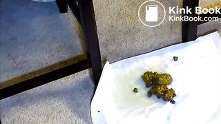 Black Gal shits on two chairs