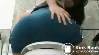 Beautiful girl shitting
