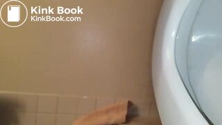 Michelle close up doing a smaller poo