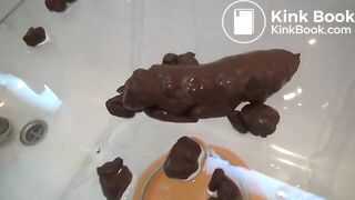 Shitting over glass panel