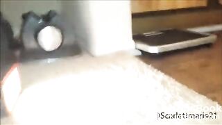 ebony pooping with feet