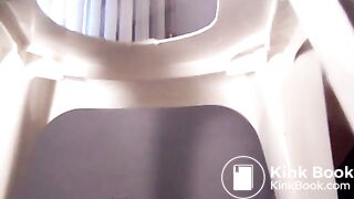 Amateur teen unloads thick long turd _ farts -