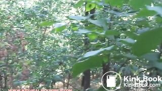 Woman shitting in the bushes - Pooping and pissing girls Poo