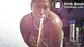 black slut - puke attack!