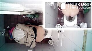 clogged public toilet